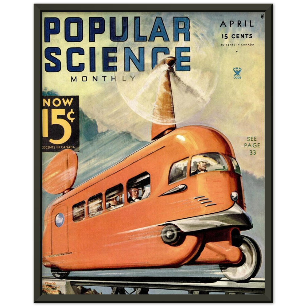 April 1935 Popular Science Cover Print